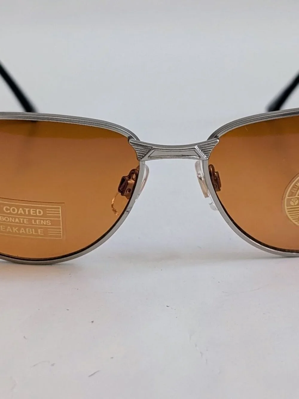 NWT Vintage 90's Retro Style Round Metal Sport Sunglasses (S. Silver )